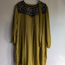 boho-style embroidered mini dress Brand New 🆕