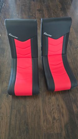 2 X Rocker Folding Floor Rocker Gaming Chair, Black/Red, Multi-Platform 30 each