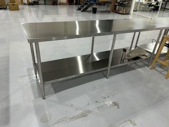 New stainless steel prep tables NSF 8 feet long 96” 