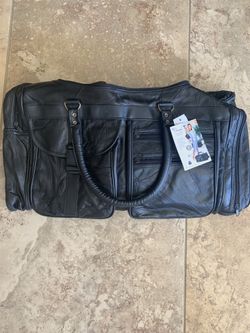 Large, Leather BagWith Handles To Carry 