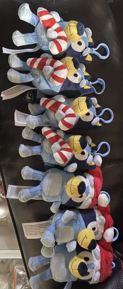 Bluey Key Chains and one Stuffy