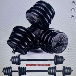 Brand New 66 Pounds Adjustable Dumbbell Set