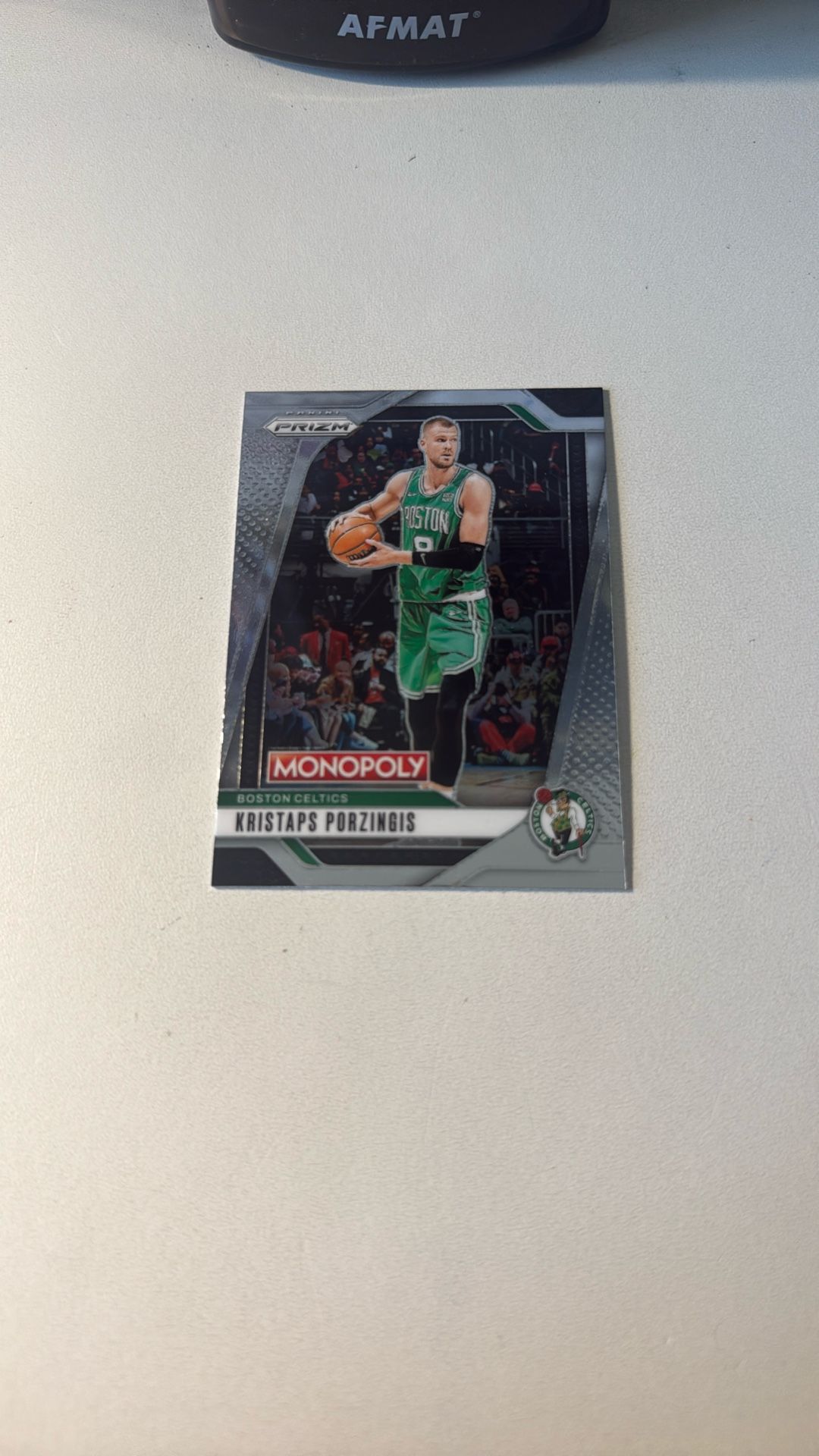 Kristaps Porzingis Basketball Monopoly Card Celtics