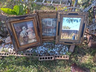 Mirror ,picture , and oil painting in nice frames