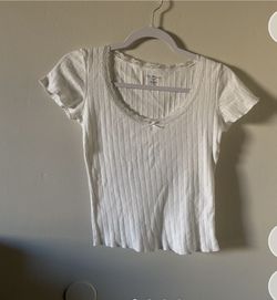 White Eyelet Brandy Melville Top