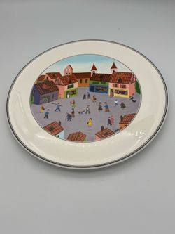 Villeroy & Boch Design Naif Village Market Chop Plate Round Serving Platter 12"