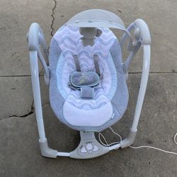 Ingenuity ConvertMe 2-in-1 Compact Portable Baby Swing 2 Infant Seat 