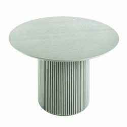 Round dining table seats 4, sage green