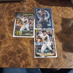 Henry Davis Pittsburgh Pirates 3 Card Lot Flagship Bowman Rookie And Bowman Insert 
