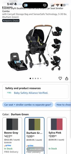 Evenflo Shyft DualRide Preemie and Infant Car Seat Stroller Combo