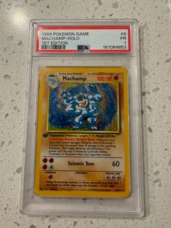 Pokémon PSA 1, first edition Machamp Holo