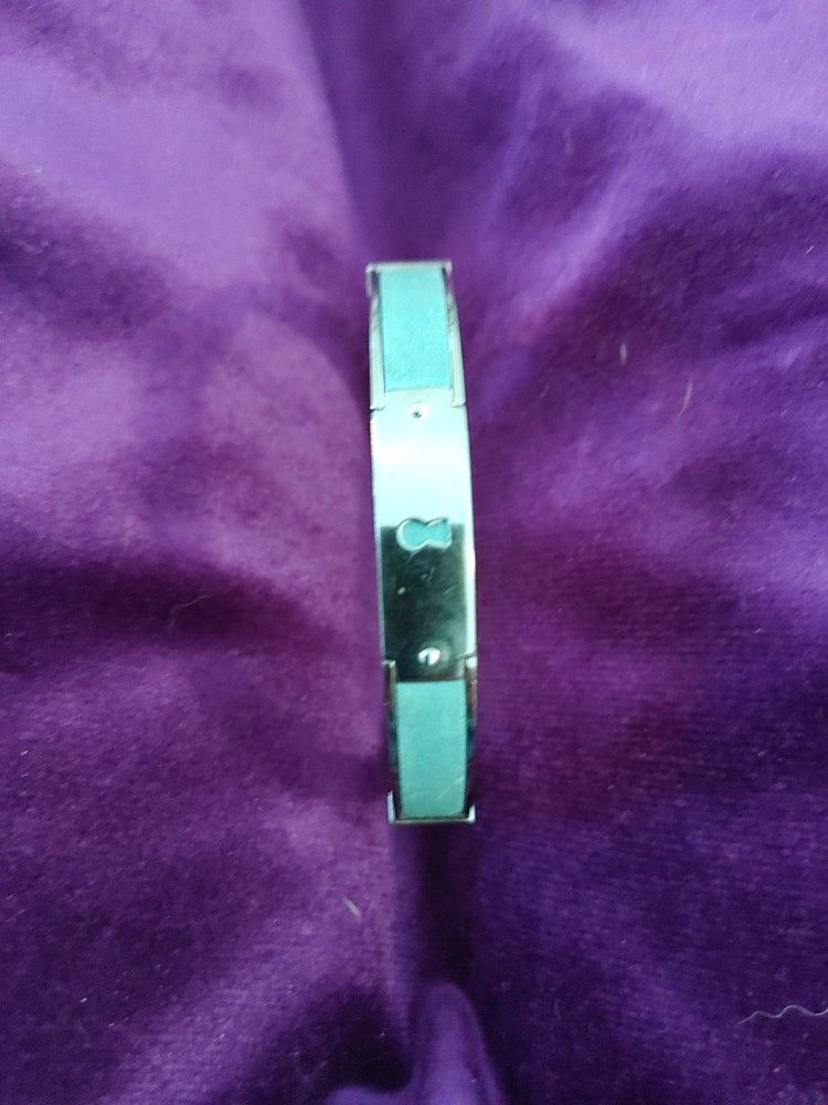 Fossil bangle. Turquoise blue & Silver