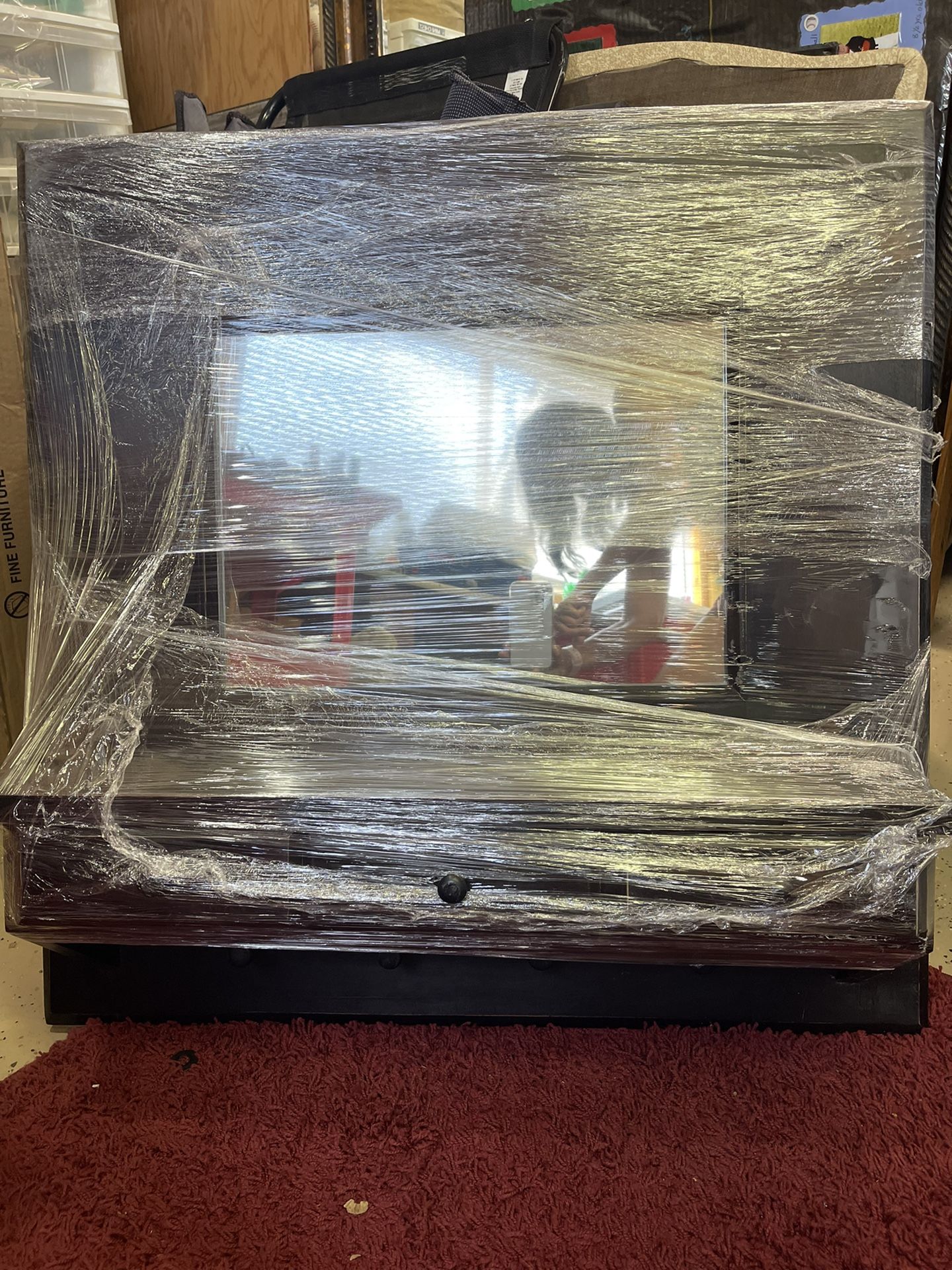 Square Mirror With Shelf & Drawers