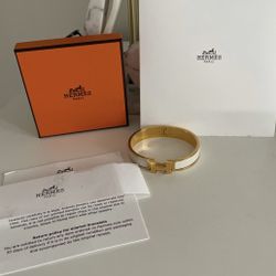 REAL HERMES BLACK CLIC BRACELET