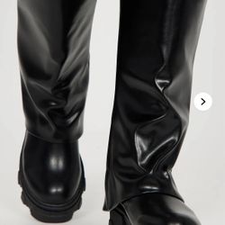 Black Boot Calf length Size 10