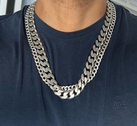 Sterling Silver 925 Cuban Link Chain – 24” + 25’’