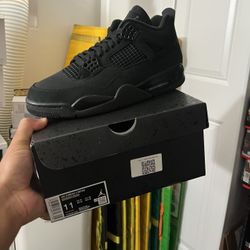 nike air jordan 4 black cat size 11 deadstock ds brand new og all included 