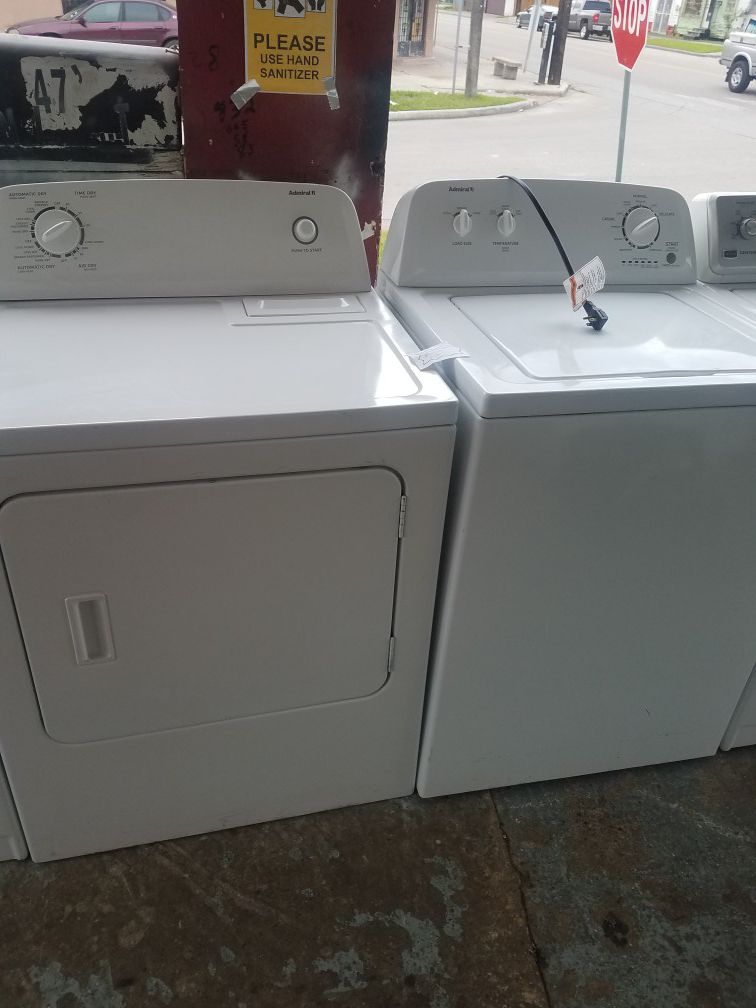 Regular capacity top load washer and dryer set