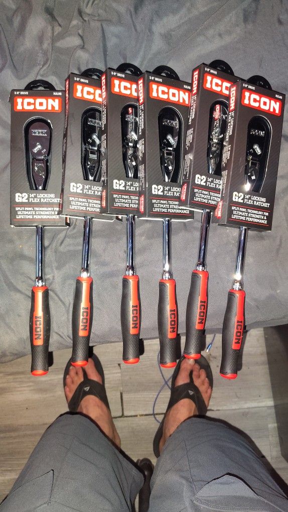Icon G2 14" Locking Flex Ratchets 3/8" Drive