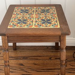 Vintage Arts & Crafts Tile Top Table Mission Style 