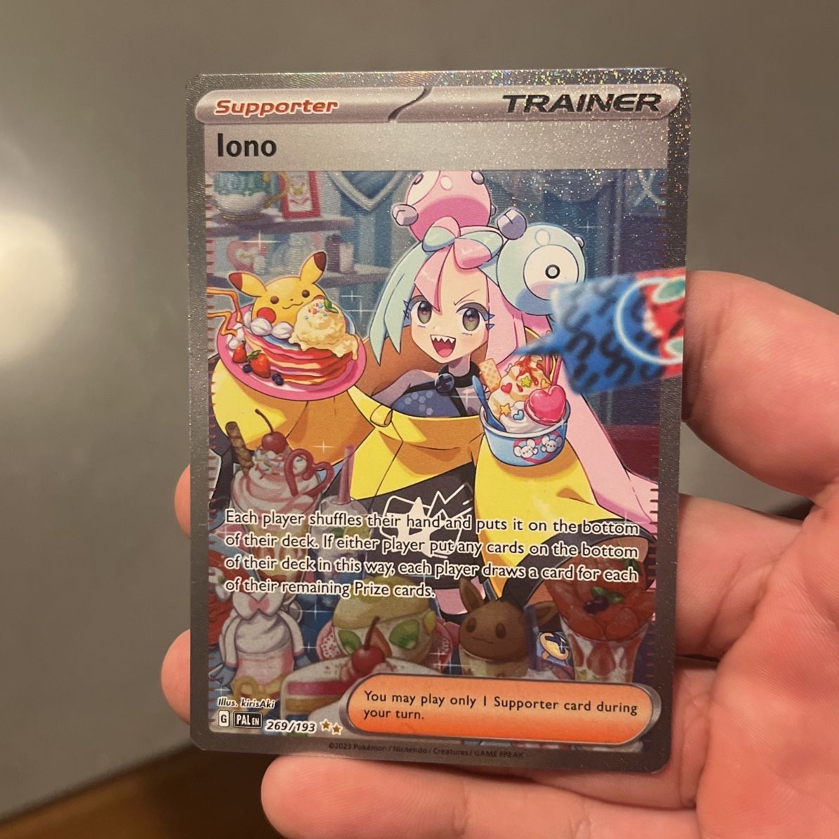 lono pokemon card Custom Holographic Full Art Iono  PokeOricaSTCG along with booster packs Iono Pokmon Card 269/193 for