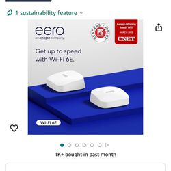 Amazon eero Pro 6E mesh Wi-Fi router | 2.5 Gbps Ethernet | Coverage up to 4,000 sq. ft.
