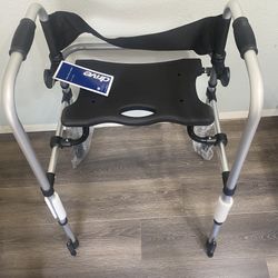 Clever Lite LS Walker Rollator With Seat And Push Down Brakes