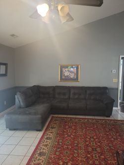 World Market Dark Gray Sectional And Recliner
