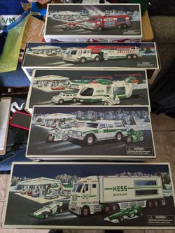 Ccollection of 5 Full Size Hess Vehicles