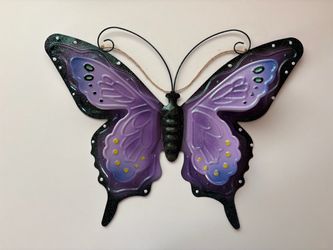 Purple Metal Butterfly Wall Decor