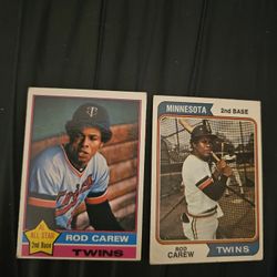 1974 And 76 Cards Rod Carew