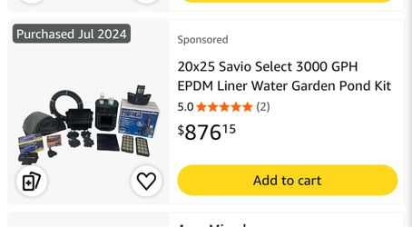 Pond waterfall kit