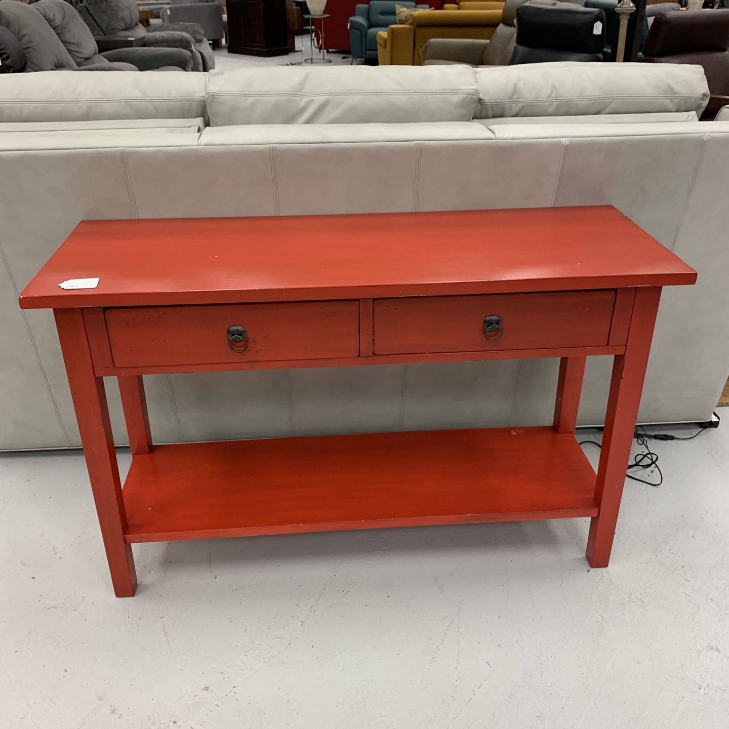 Red Pottery Barn Console