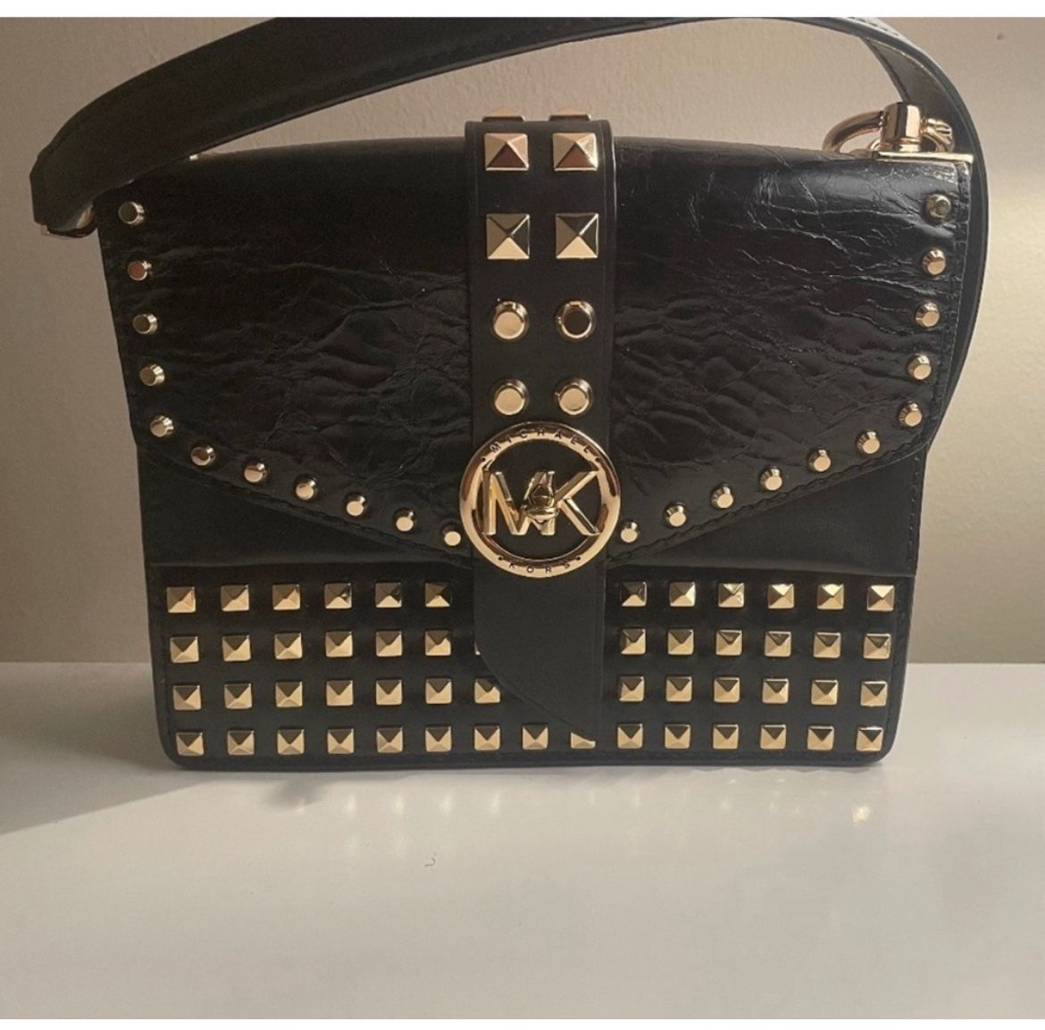Black Studded Handbag