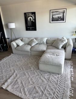 Large White Modular Sectional Sofa