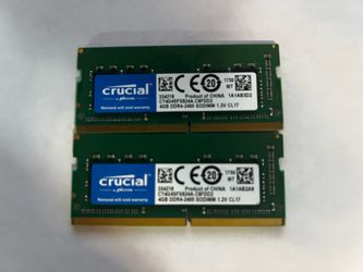 Crucial 8gb (2x 4gb) ddr4 2400mhz sodimm memory