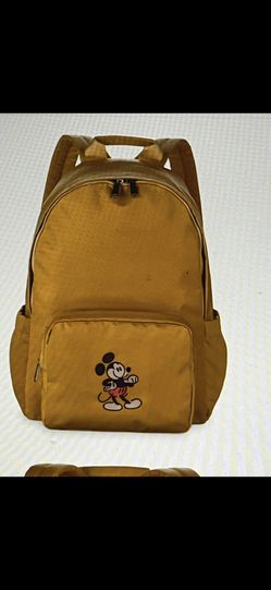 Mickey Mouse Backpack Embroidered Gold
