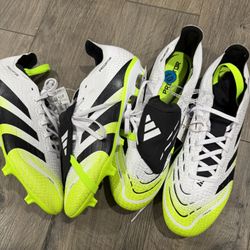 Adidas Predator Elite FT AG Soccer Cleats White Core Black Volt Size 9.5M & 10M