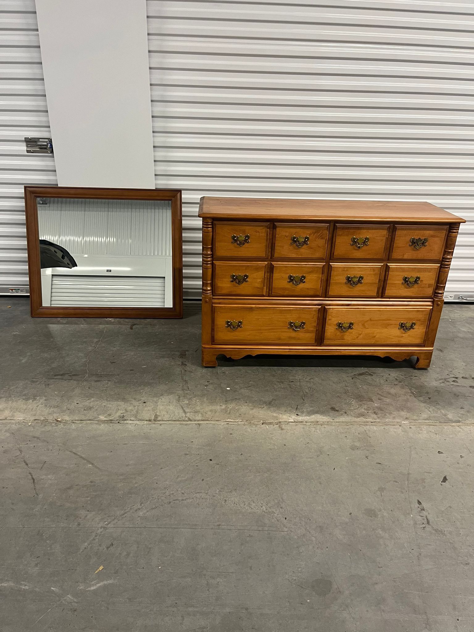 Antique Rock maple furniture Dresser With Mirror &88