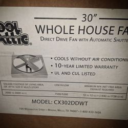 Artic Cool 30" Whole House Fan 