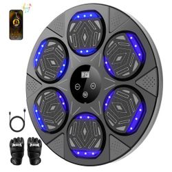 Music Boxing Machine, Boxing Wall Mount Machine for Kids Adult, Bluetooth Smart Boxing Training Machine with Boxing Gloves, Boxing Workout Equipment 