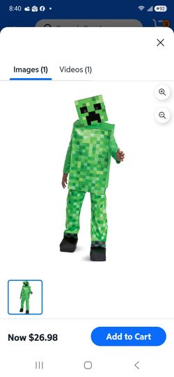 Mine Craft Creeper Costume sz. 7/8