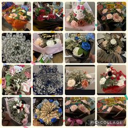 Money or scratchers bouquets