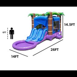 Bounce House Water Slide  with blower