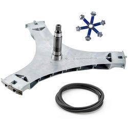Funmit DC97-16509B Washer Flange Shaft Assembly & DC60-40137A Hex Mounting Bolt (6pcs) & DC69-00804A Gasket Seal Compatible with Samsung Washing Machi