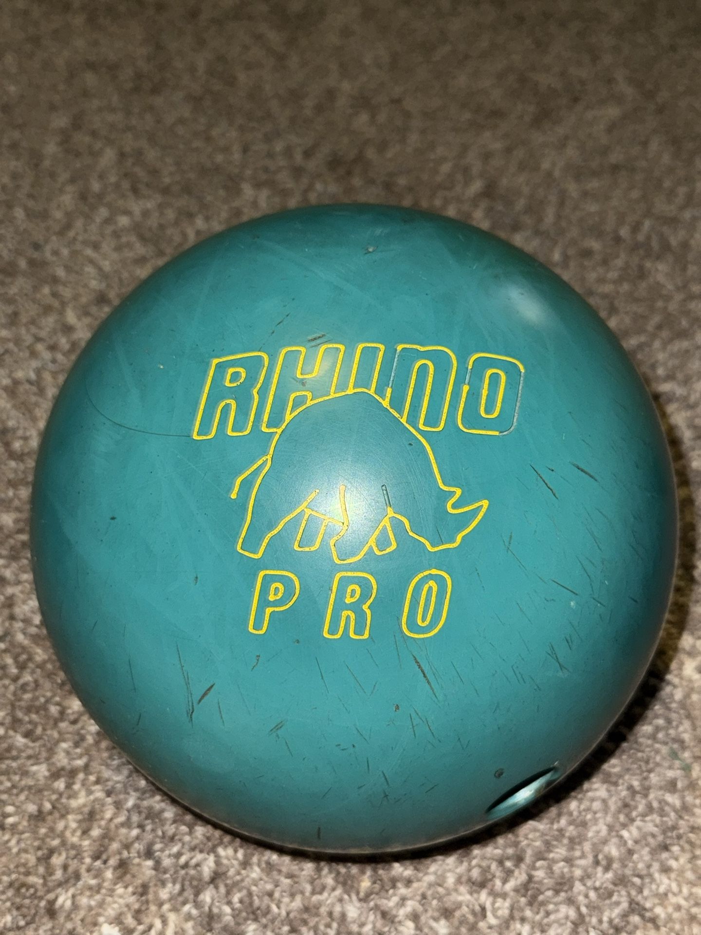 Brunswick Rhino Pro 14 Pound Bowling Ball USA Made Classic Vintage Throwback Use
