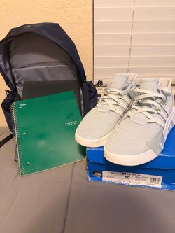 Adidas Plus backpack,carpet & notebook