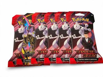 Lot of 6 Pokemon Booster Packs  5 Destined Rivals 1 Pitch Black