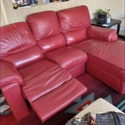 Red Leather Couch