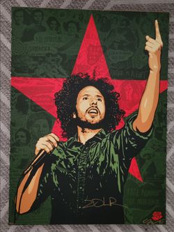 Zach De La Rocha Signed Art Poster